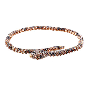 Браслет декоративный из красного золота с цаворитом