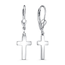 Серьги с английским замком из серебра