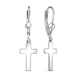 Серьги с английским замком из серебра