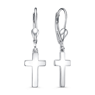 Серьги с английским замком из серебра