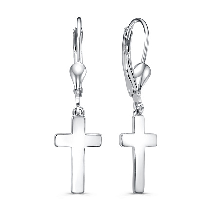 Серьги с английским замком из серебра