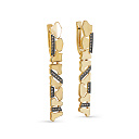 Серьги с английским замком из желтого золота с бриллиантами