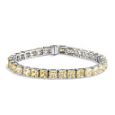 Браслет декоративный из серебра с фианитом