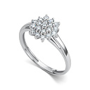 Кольцо из белого золота с бриллиантами