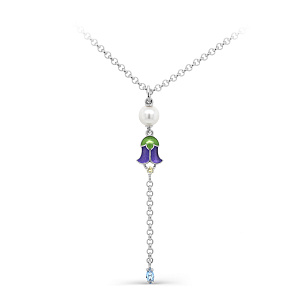 Колье из серебра с жемчугом