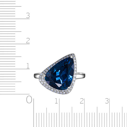 Кольцо из белого золота с бриллиантами