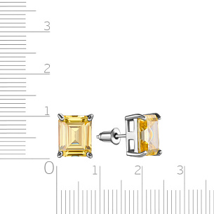 Серьги из серебра с цирконием