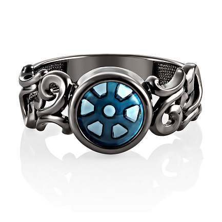 Кольцо из серебра с ситалом