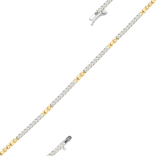 Браслет из желтого золота с бриллиантом