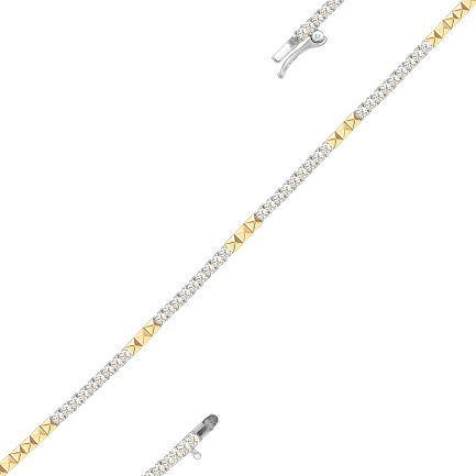 Браслет из желтого золота с бриллиантами