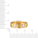 Кольцо обручальное из желтого золота с бриллиантами