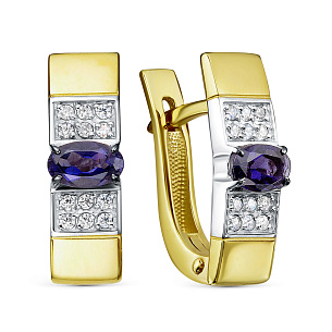 Серьги с английским замком из серебра