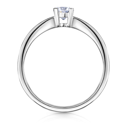 Кольцо из белого золота с бриллиантом