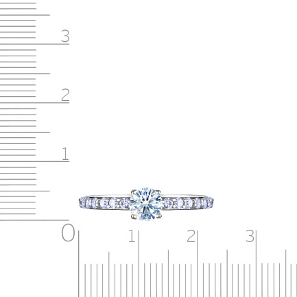 Кольцо из серебра с фианитом