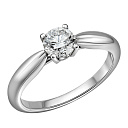 Кольцо из белого золота с бриллиантом