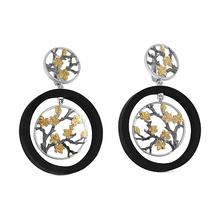 Серьги с английским замком из серебра