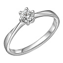 Кольцо из белого золота с бриллиантом