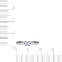 Кольцо помолвочное из белого золота с бриллиантом