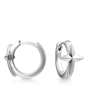 Серьги конго из серебра