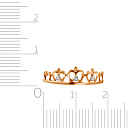 Кольцо из красного золота с фианитом