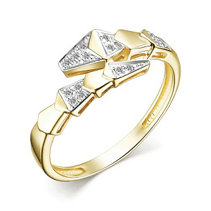 Кольцо из желтого золота с бриллиантом