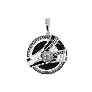 Подвеска из белого золота с бриллиантом