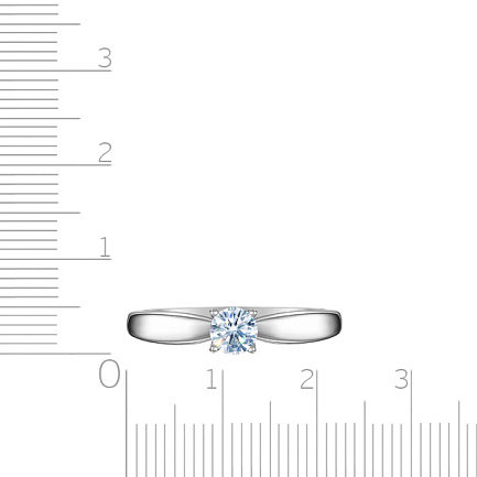 Кольцо из серебра с фианитом