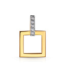 Подвеска из красного золота с фианитом