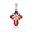 Крест из серебра с бриллиантами