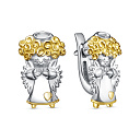 Серьги с английским замком из серебра