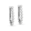 Серьги с английским замком из серебра с фианитами