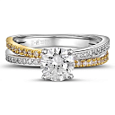 Кольцо из белого золота с бриллиантами