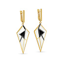 Серьги с английским замком из серебра