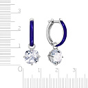 Серьги с английским замком из серебра с эмалью