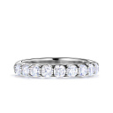 Кольцо обручальное из белого золота с бриллиантами