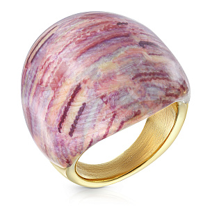 Кольцо из серебра с эмалью, золочением