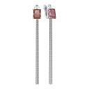 Серьги с английским замком из серебра с бриллиантами