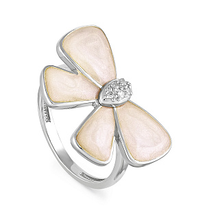 Кольцо из серебра с фианитом