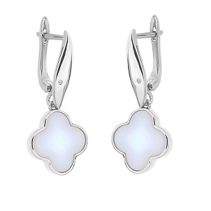 Серьги из серебра с керамикой