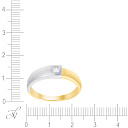 Кольцо обручальное из комбинированного золота с бриллиантом