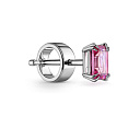 Серьга одиночная из белого золота