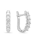 Серьги с английским замком из белого золота