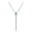 Колье из серебра с бриллиантом, фианитом