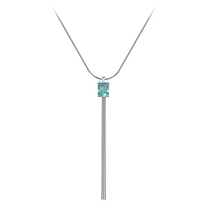 Колье из серебра с бриллиантом, фианитом