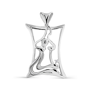 Подвеска из серебра с фианитом