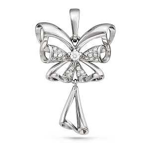 Подвеска из серебра с фианитами