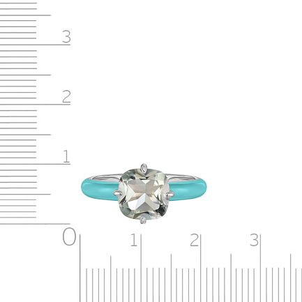 Кольцо из серебра с эмалью