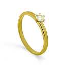 Кольцо из желтого золота с бриллиантом