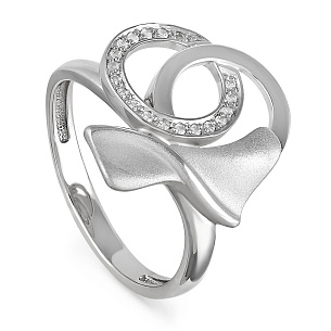 Кольцо из серебра с фианитом