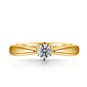 Кольцо помолвочное из жёлтого золота с бриллиантом